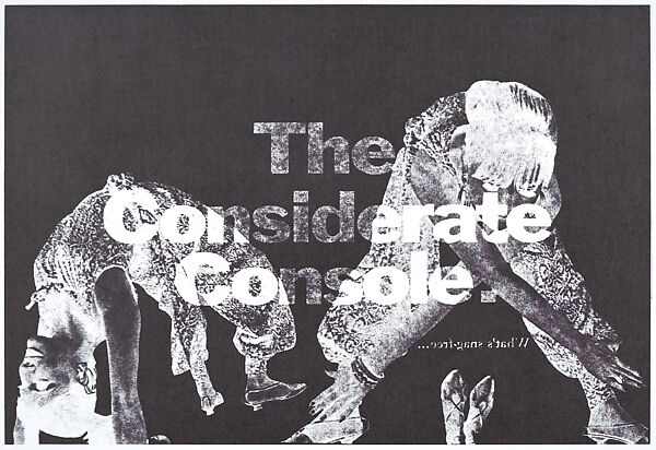 ["The Considerate Console"], Robert Heinecken (American, 1931–2006), Photo-offset lithograph 