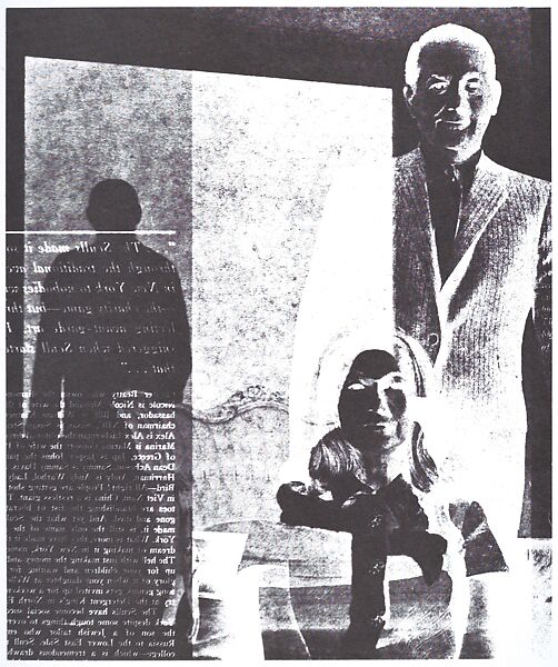[Man in Suit Standing Behing Seated Woman in Suit], Robert Heinecken (American, 1931–2006), Photo-offset lithograph 