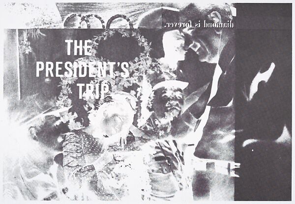 ["The President's Trip"], Robert Heinecken (American, 1931–2006), Photo-offset lithograph 
