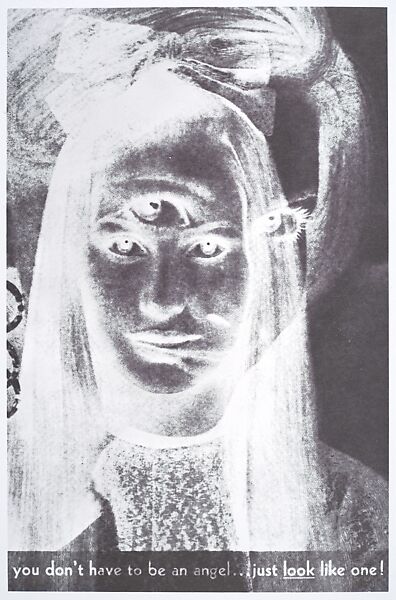 ["You don't have to be an angel... just look like one!"], Robert Heinecken (American, 1931–2006), Photo-offset lithograph 