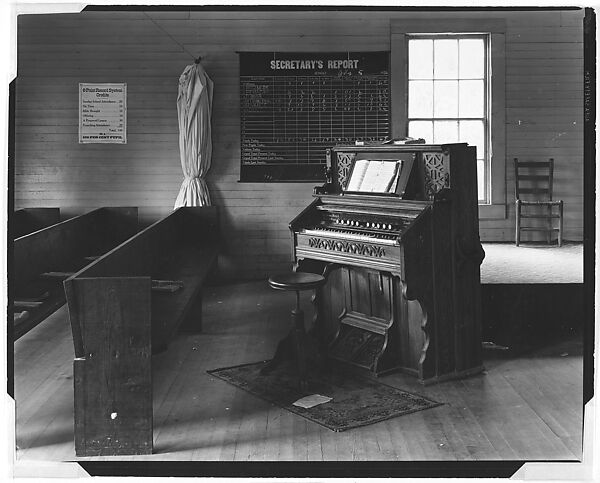 [Church Interior, Alabama], Walker Evans (American, St. Louis, Missouri 1903–1975 New Haven, Connecticut), Gelatin silver print 