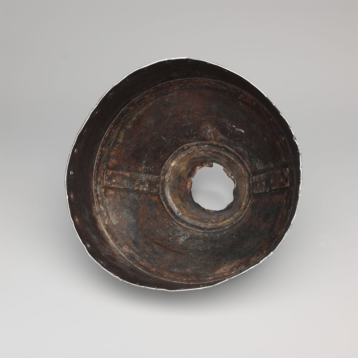 Helmet (rmog), Iron, gold, silver, copper, Mongolian