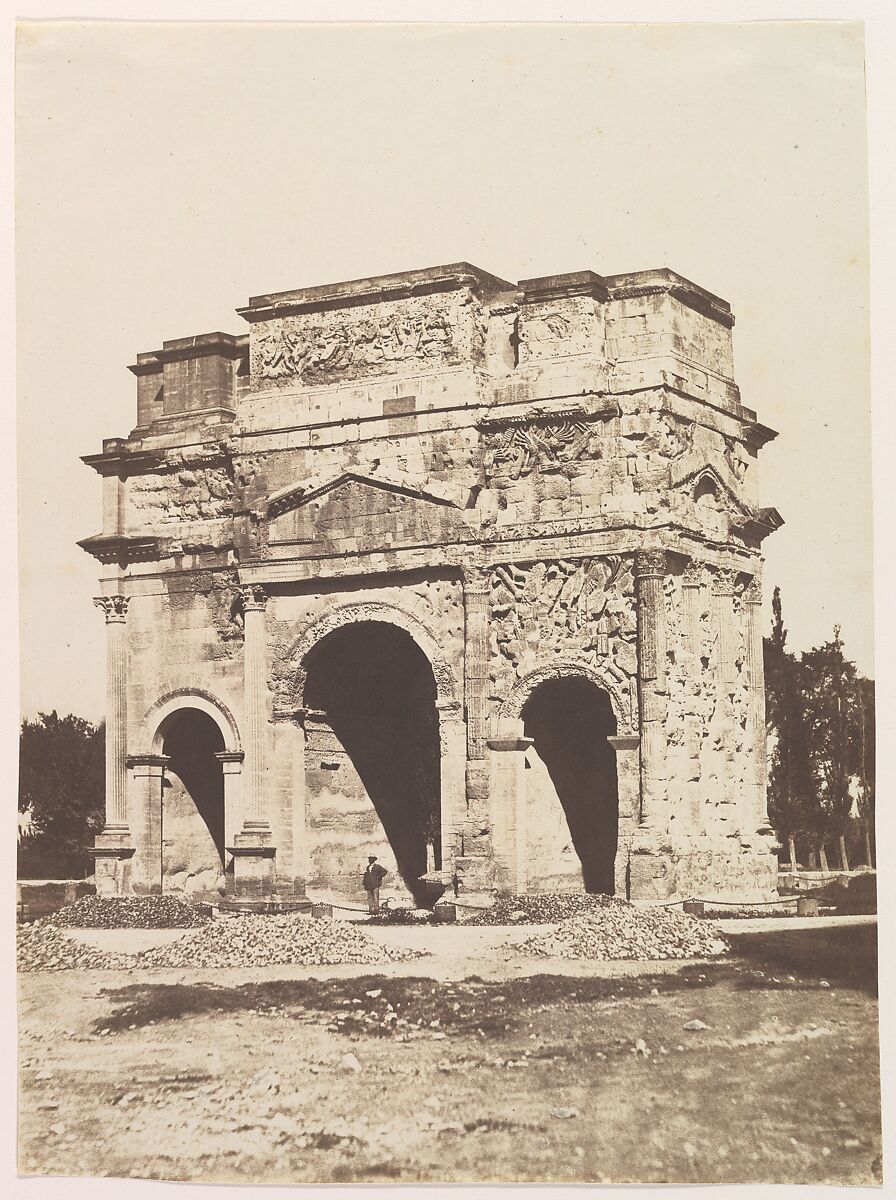 [Roman Arch at Orange], Edouard Baldus  French, born Prussia, Salted paper print from paper negative