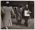 [Blind Veteran Outside Pennsylvania Station, New York], George Gilbert  American, Gelatin silver print