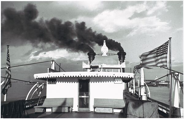 [Deck of River Ferry on Mississippi River, Vicinity New Orleans, Louisiana], Walker Evans (American, St. Louis, Missouri 1903–1975 New Haven, Connecticut), Gelatin silver print 
