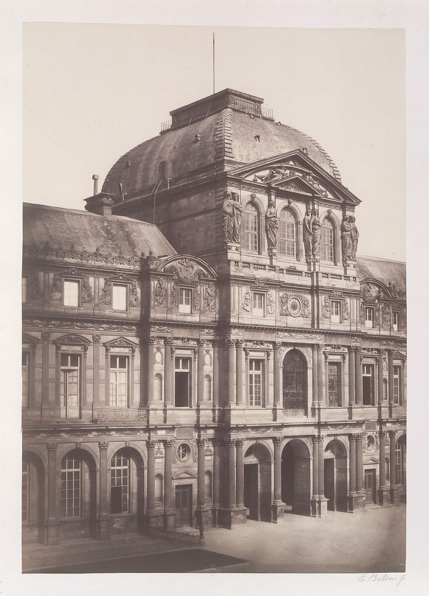 Pavillon de l'Horloge, Louvre, Edouard Baldus  French, born Prussia, Salted paper print from paper negative