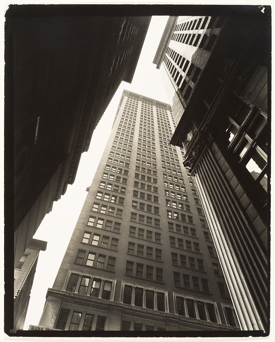 Canyon, Broadway and Exchange Place, Berenice Abbott  American, Gelatin silver print
