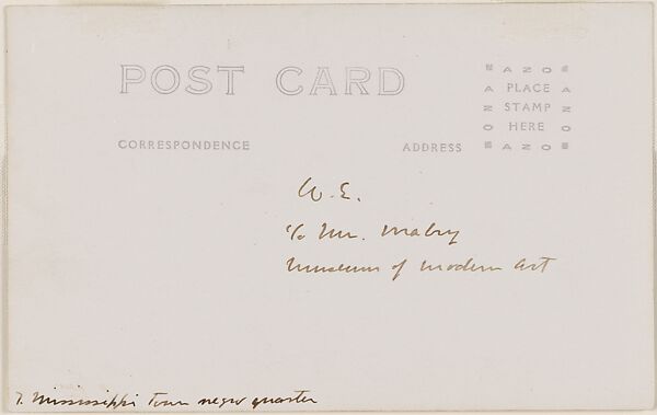 A Ferry Landing, Vicksburg, Mississippi, Walker Evans (American, St. Louis, Missouri 1903–1975 New Haven, Connecticut), Gelatin silver print