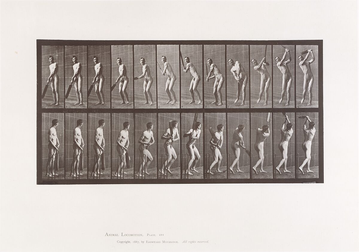 Animal Locomotion.  An Electro-Photographic Investigation of Consecutive Phases of Animal Movements.  Commenced 1872 - Completed 1885.  Volume II, Men (Nude), Eadweard Muybridge (British and American, Kingston upon Thames 1830–1904 Kingston upon Thames), Photogravures 