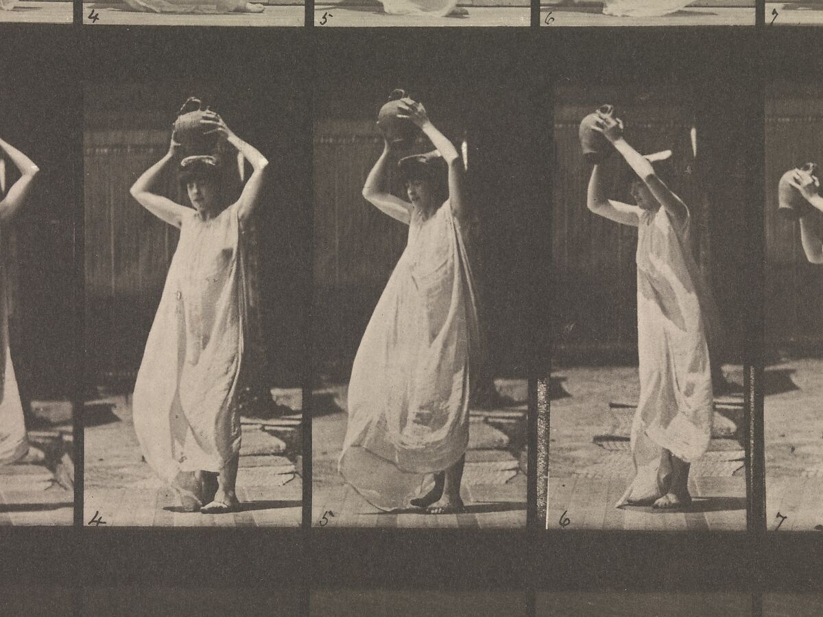 Animal Locomotion.  An Electro-Photographic Investigation... of Animal Movements.  Commenced 1872 - Completed 1885.  Volume VI, Woman (Semi-Nude and Transparent Drapery) Children, Eadweard Muybridge (British and American, Kingston upon Thames 1830–1904 Kingston upon Thames), Photogravures