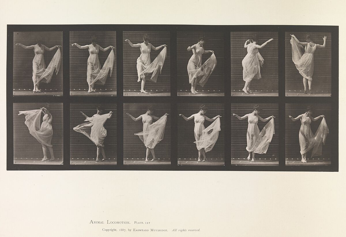 Animal Locomotion.  An Electro-Photographic Investigation... of Animal Movements.  Commenced 1872 - Completed 1885.  Volume VI, Woman (Semi-Nude and Transparent Drapery) Children, Eadweard Muybridge (British and American, Kingston upon Thames 1830–1904 Kingston upon Thames), Photogravures