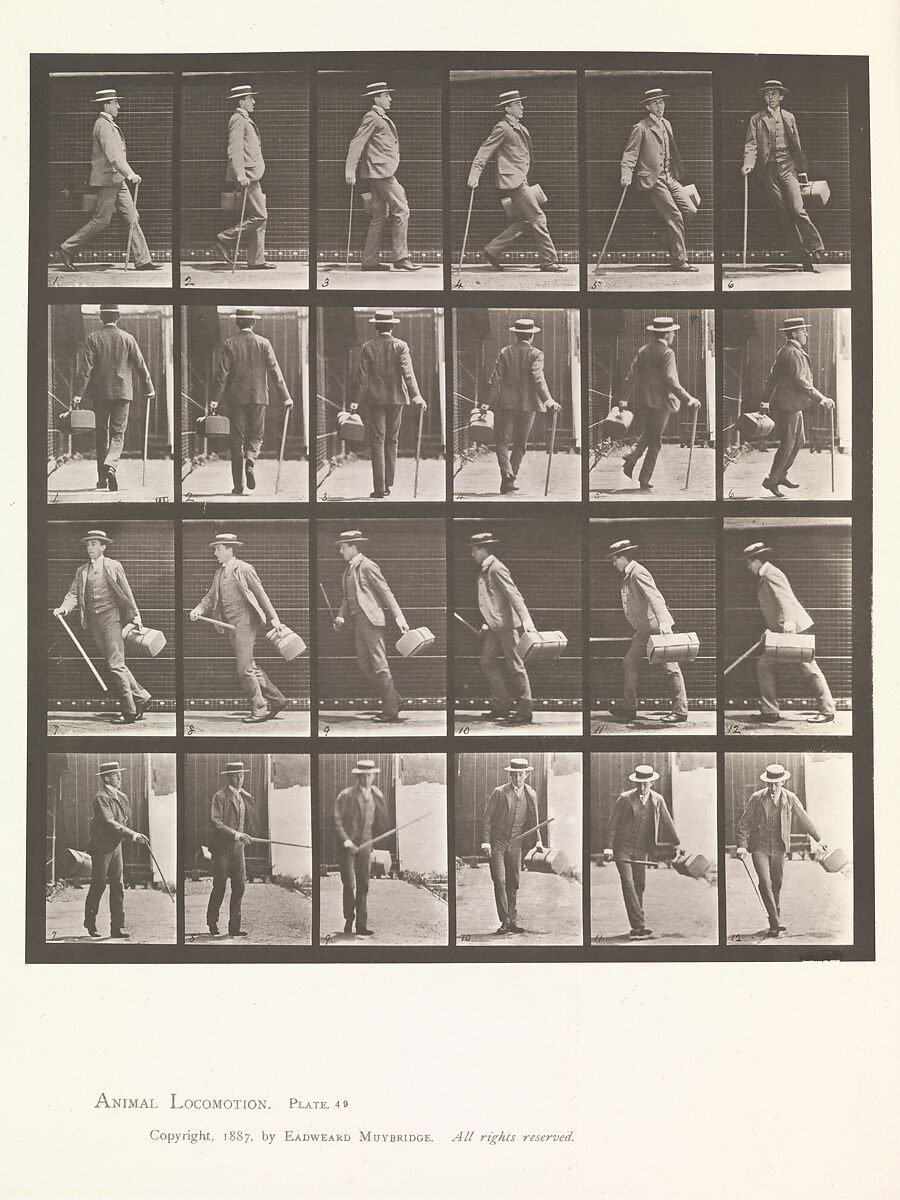 Animal Locomotion.  An Electro-Photographic Investigation... of Animal Movements.  Commenced 1872 - Completed 1885.  Volume VII, Men and Woman (Draped) Miscellaneous Subjects, Eadweard Muybridge (British and American, Kingston upon Thames 1830–1904 Kingston upon Thames), Photogravures 