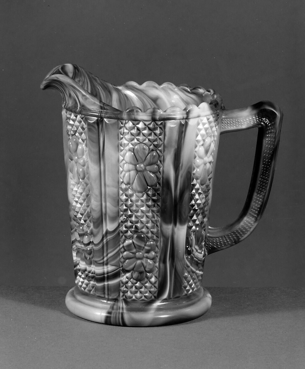 Creamer, Challinor, Taylor and Company (1866–1891), Pressed purple marble glass, American 