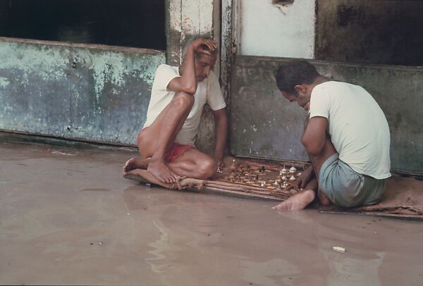 Chess Players, Monsoon Floods, Benares, Uttar Pradesh, Raghubir Singh  Indian, Chromogenic print