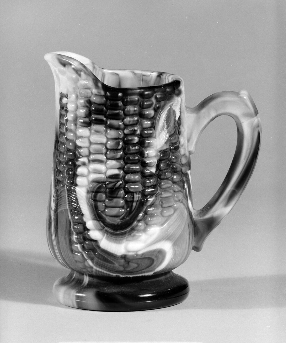 Creamer, Probably Challinor, Taylor and Company (1866–1891), Pressed purple marble glass, American 
