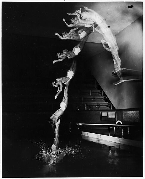 [Diver at the M.I.T. Pool], Harold Edgerton (American, 1903–1990), Gelatin silver print 