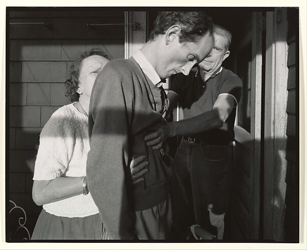 Ginny, Bob, and Dr. Robert Sappenfield, Dorchester, Massachusetts, September 1988, Nicholas Nixon (American, born 1947), Gelatin silver print 