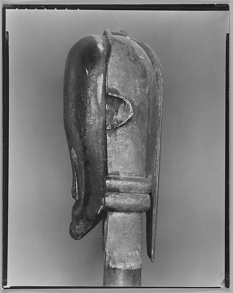 [Ancestral Figure, Head, Gabon], Walker Evans (American, St. Louis, Missouri 1903–1975 New Haven, Connecticut), Gelatin silver print 