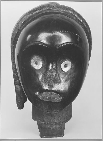 [Ancestral Figure, Head, Gabon], Walker Evans (American, St. Louis, Missouri 1903–1975 New Haven, Connecticut), Gelatin silver print 