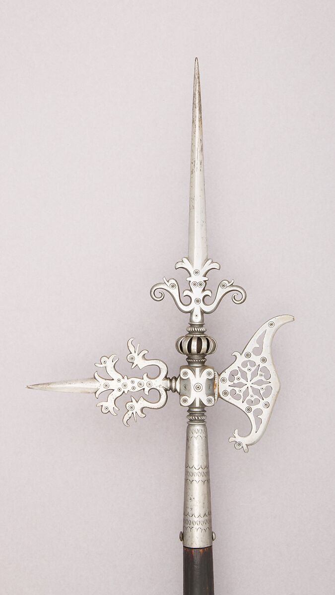 Halberd, Steel, wood, possibly Flemish