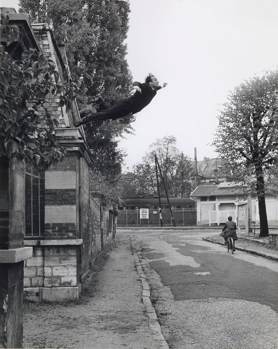 Leap into the Void, Artistic action by Yves Klein (French, Nice 1928–1962 Paris), Gelatin silver print 