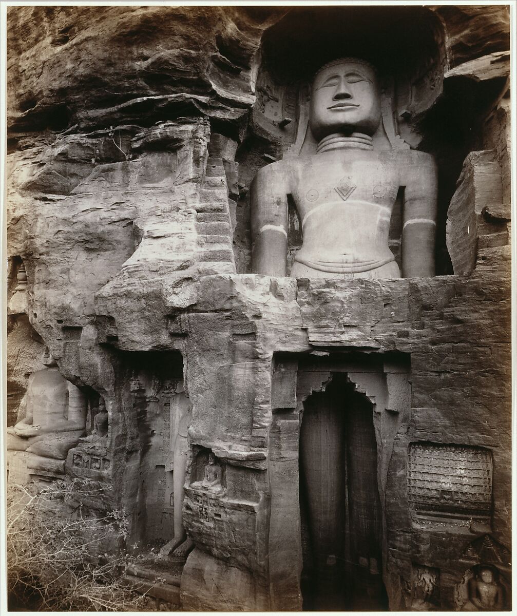 Large Shrine Figure in the Happy Valley, Gwalior, India, Unknown, Albumen silver print from glass negative 
