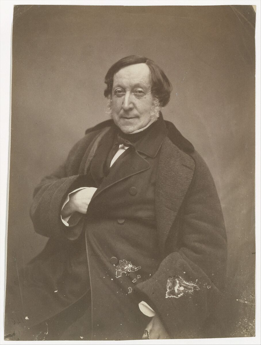 Gioacchino Rossini, Nadar  French, Salted paper print from glass negative