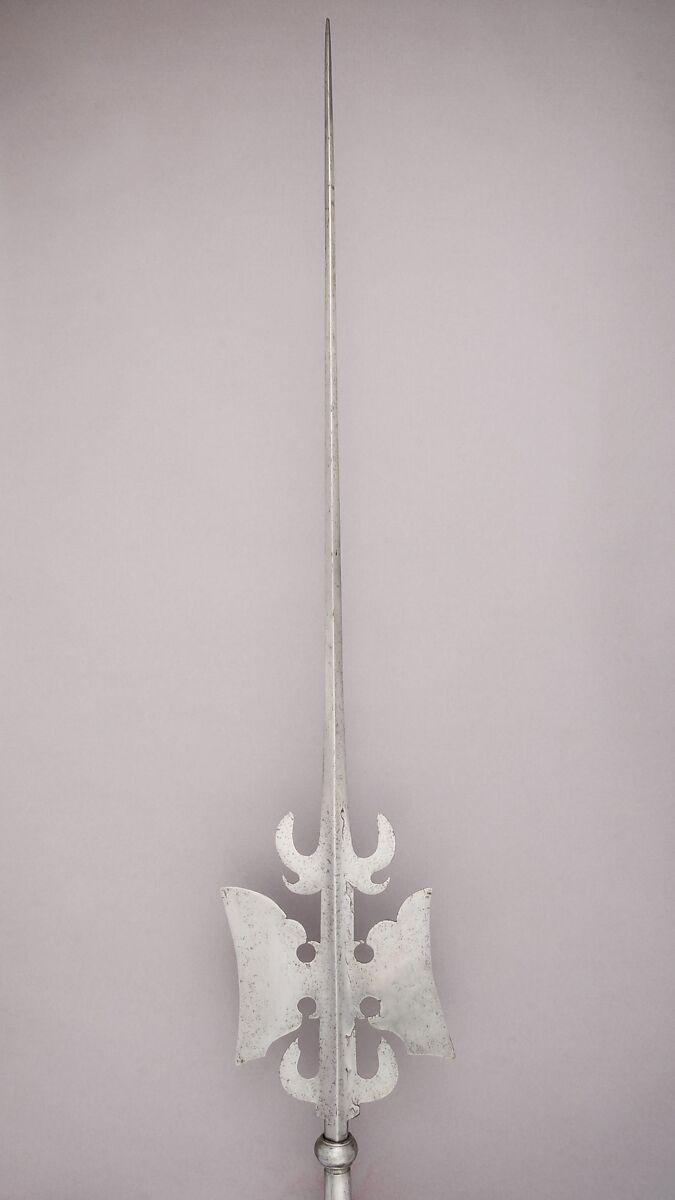 Halberd, Steel, wood (ash), iron, possibly Italian