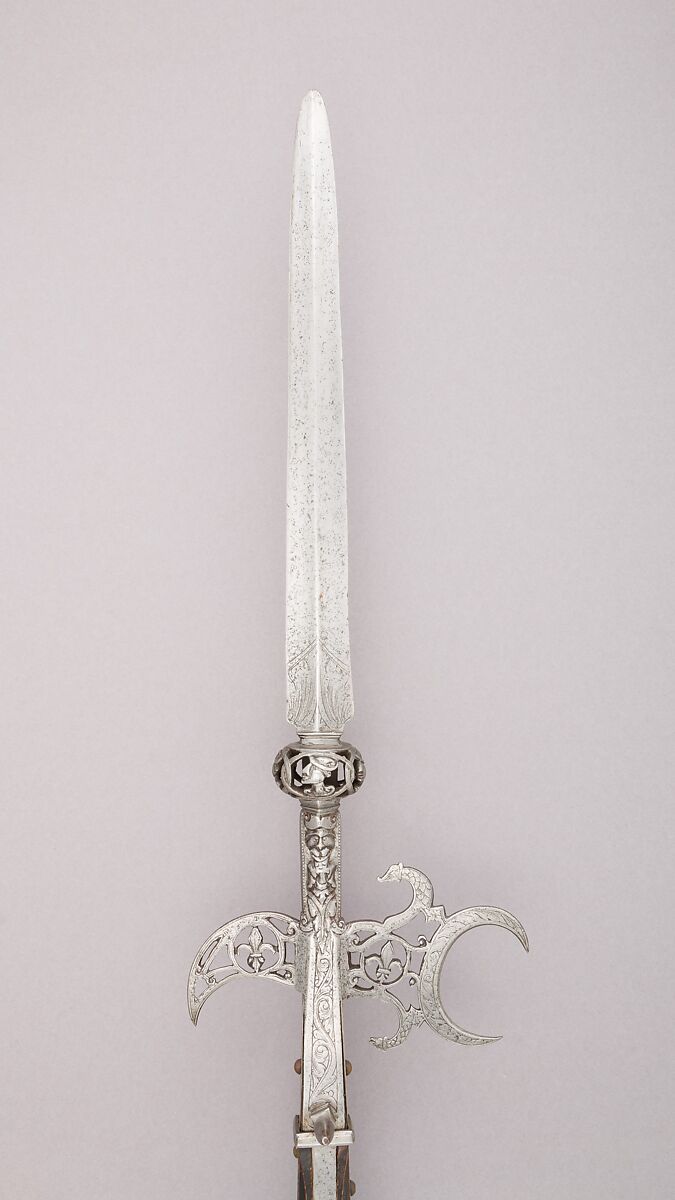 Halberd, Steel, wood, probably Italian