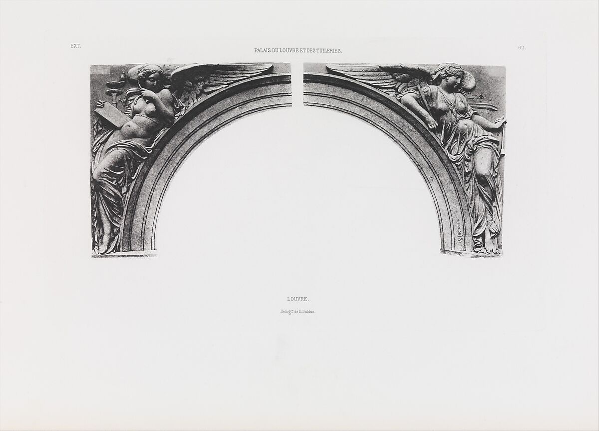 Palais du Louvre et des Tuileries, motifs de décorations tirés des constructions éxécutées au nouveau Louvre et au palais des Tuileries ..., tomes I / II, Edouard Baldus (French (born Prussia), 1813–1889), Photogravures
