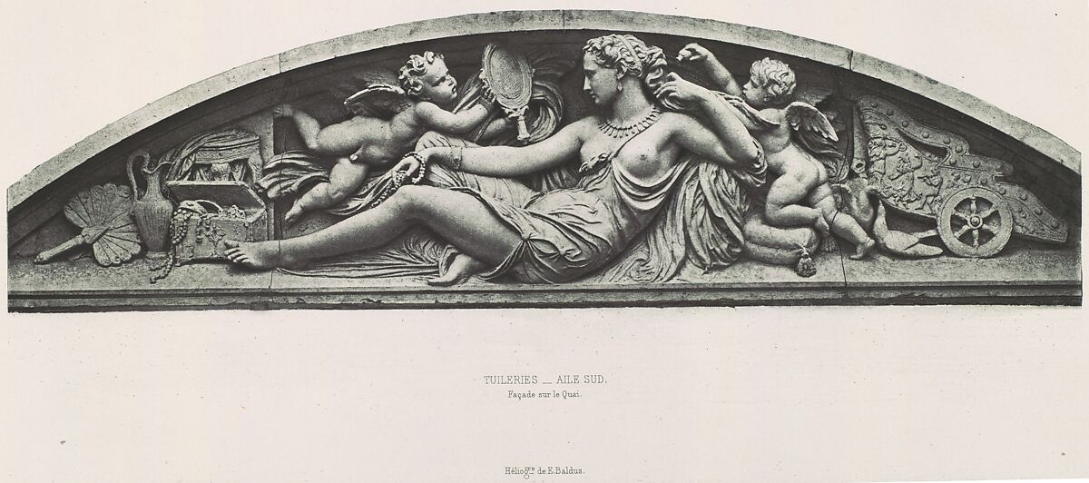 Palais du Louvre et des Tuileries, motifs de décorations tirés des constructions éxécutées au nouveau Louvre et au palais des Tuileries ..., tomes I / II, Edouard Baldus (French (born Prussia), 1813–1889), Photogravures 