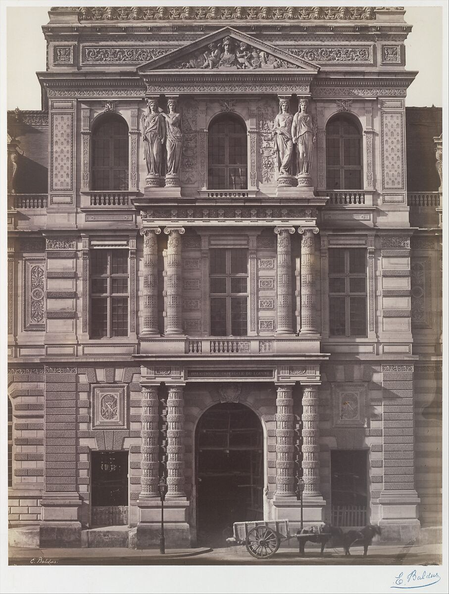 [Imperial Library of the Louvre], Edouard Baldus (French (born Prussia), 1813–1889), Salted paper print from glass negative 