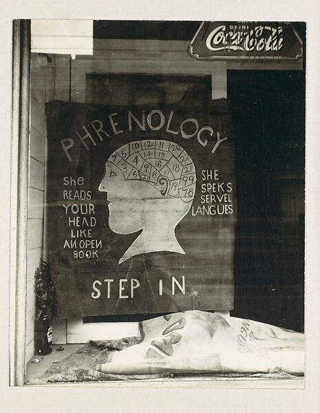 [Phrenologist's Window, New Orleans, Louisiana], Peter Sekaer (American (born Denmark), Copenhagen 1901–1950 Ardsley, New York), Gelatin silver print 