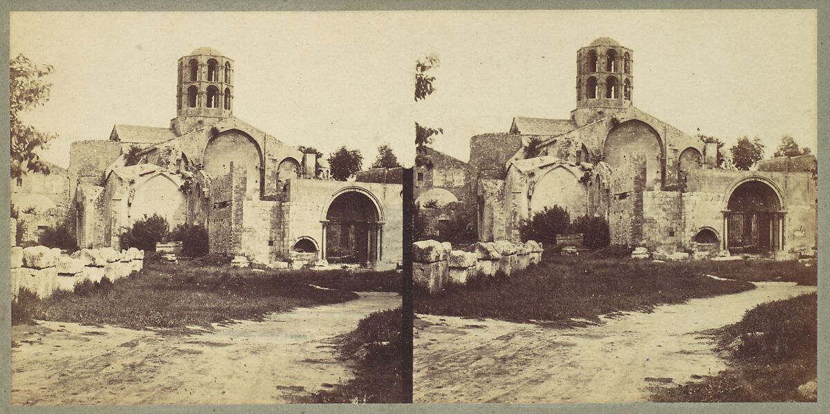 [Church of Saint-Honorat, Arles], Edouard Baldus (French (born Prussia), 1813–1889), Albumen silver print from glass negative 