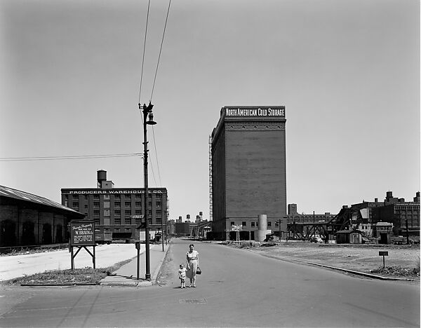 Eleanor and Barbara, Warehouse District, Chicago, Harry Callahan (American, Detroit, Michigan 1912–1999 Atlanta, Georgia), Gelatin silver print 