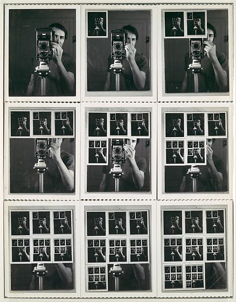 Nine Polaroid Photographs of a Mirror, William Anastasi (American, born Philadelphia, Pennsylvania, 1933), Instant diffusion transfer prints 