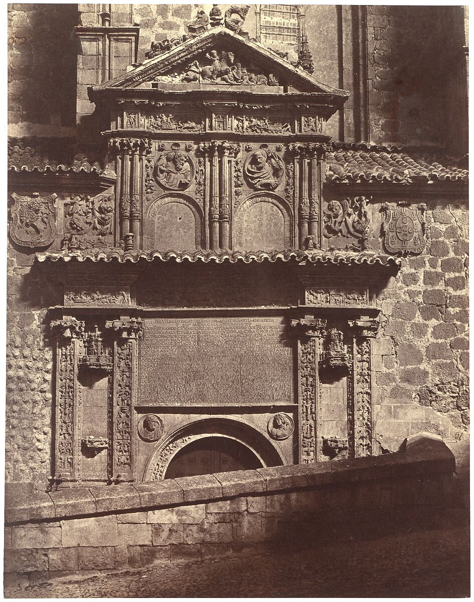 Portal of the Convent of Sancti Spiritu, Salamanca, Charles Clifford (Welsh, 1819–1863), Albumen silver print from paper negative 