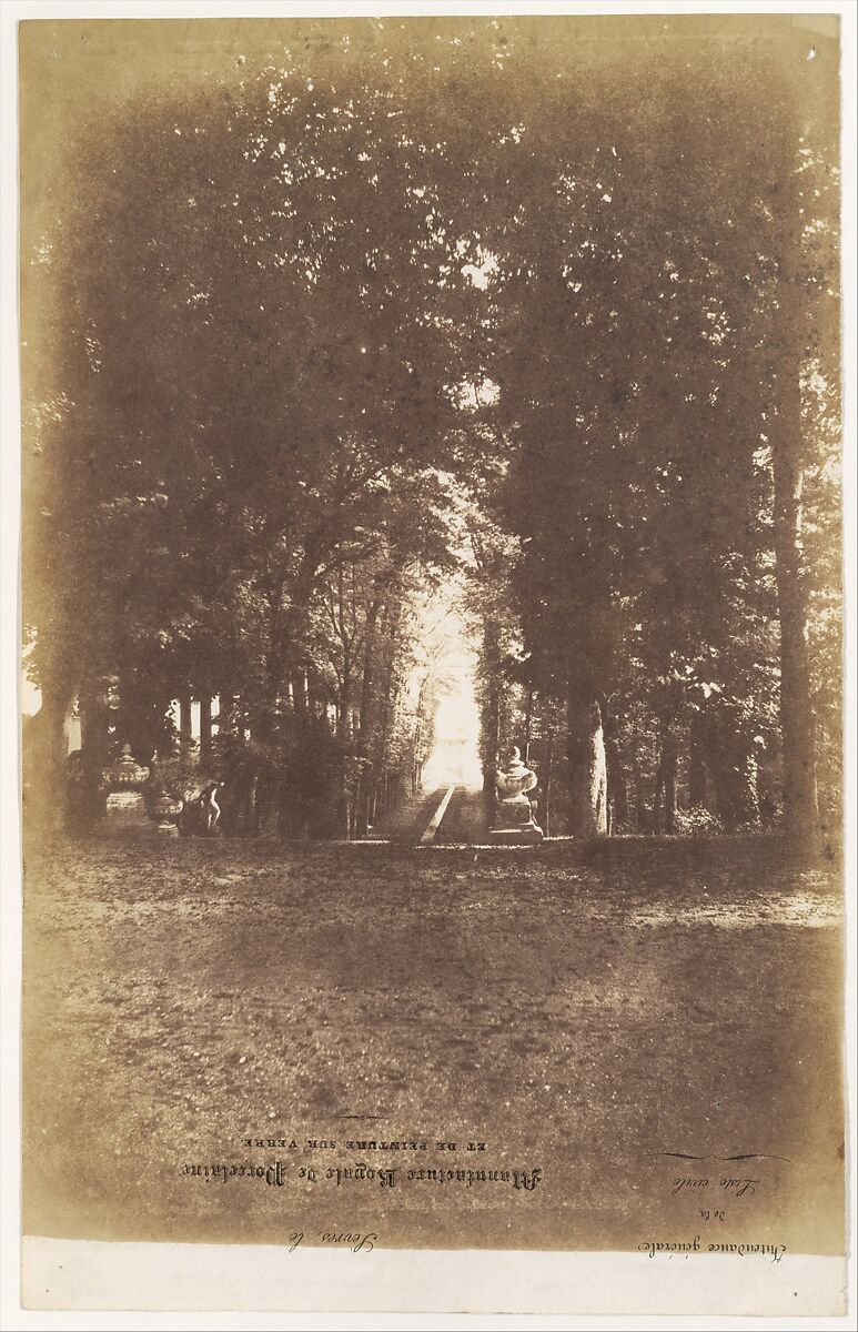 [Gardens of the Chàteau de Saint-Cloud], Louis-Rémy Robert (French, 1810–1882), Salted paper print from paper negative 