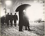 [Man with Umbrella in Snow, Times Square]