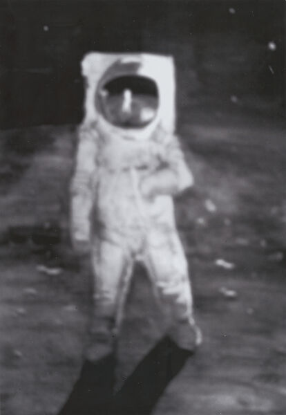 Memory Rendering of the Man on the Moon, Vik Muniz  Brazilian, Gelatin silver print