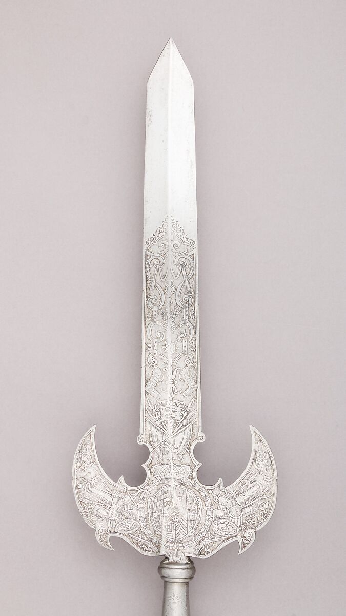 Partisan of Wolfgang Wilhelm of Bavaria, Count Palatine of the Rhine, Steel, wood, textile, German