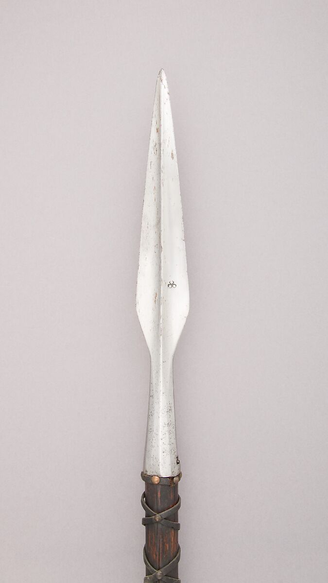 Boar Spear, Steel, wood, iron, leather, German