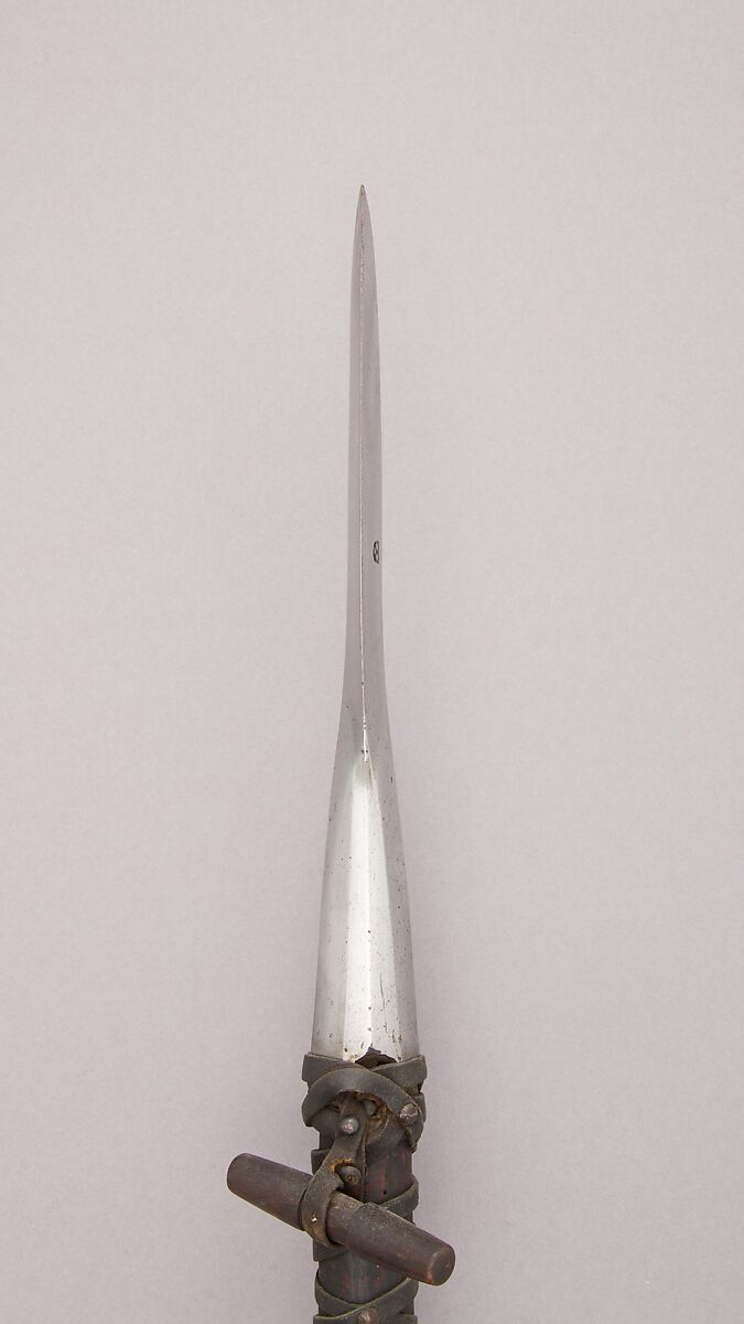 Boar Spear, Steel, wood (pine), iron, leather, German