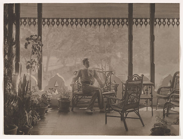 [Self-Portrait in India], Adolf de Meyer (American (born France), Paris 1868–1946 Los Angeles, California), Platinum print 