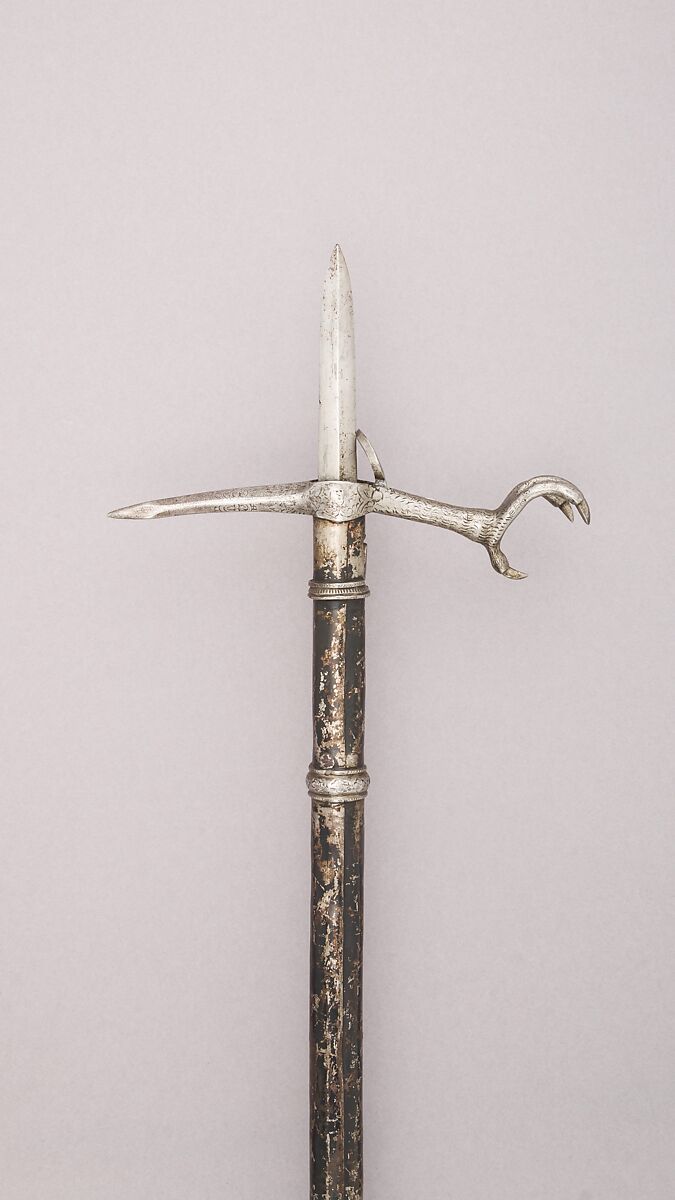 Staff Weapon, Steel, wood, paint, Italian