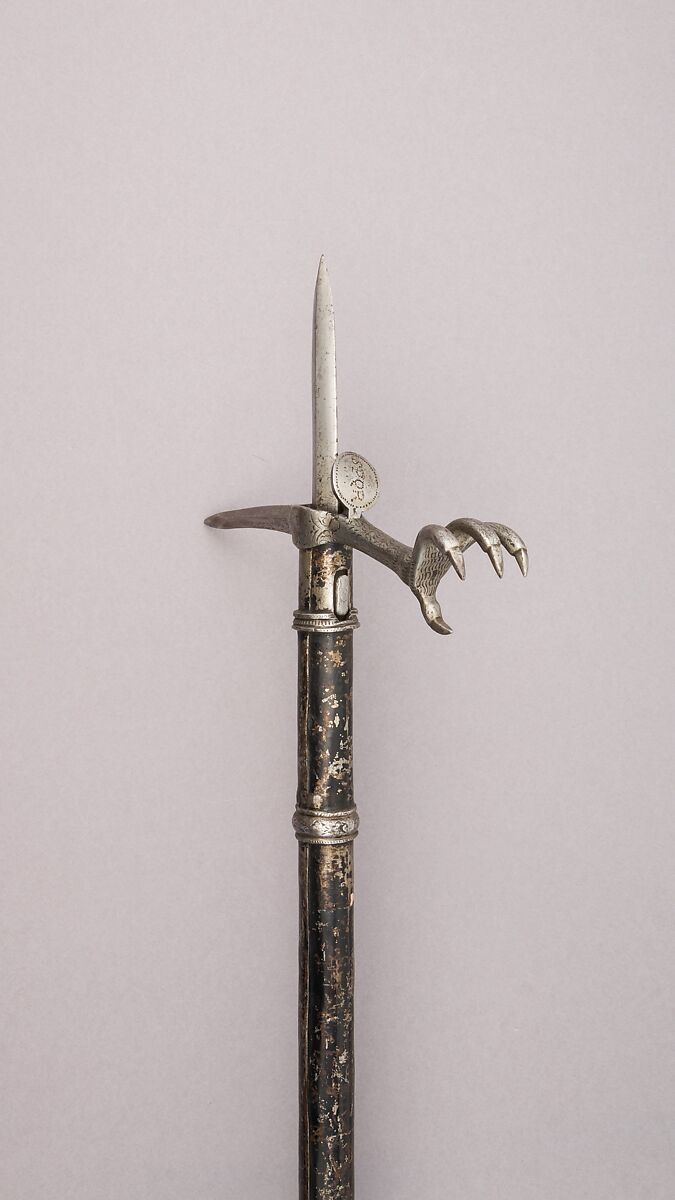 Staff Weapon, Steel, wood, paint, Italian