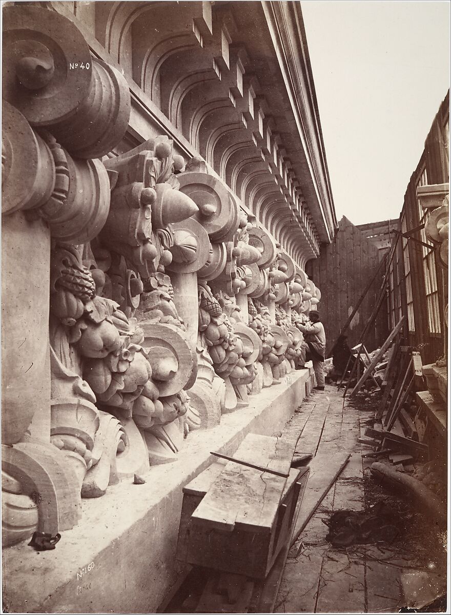 Le Nouvel Opéra de Paris (Sculpture Ornementale), Louis-Emile Durandelle (French, 1839–1917), Albumen silver print from glass negative 