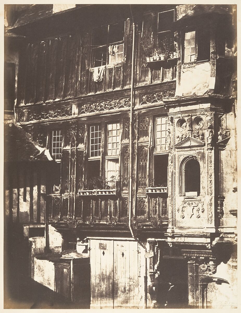 Cloître Saint-Amand, Rouen, Edmond Bacot (French, 1814–1875), Salted paper print from glass negative 