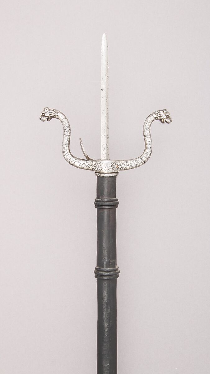 Staff Weapon, Iron, wood, Italian