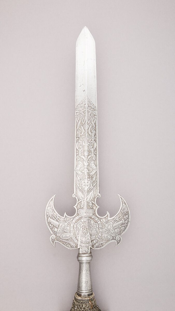 Partisan of Wolfgang Wilhelm of Bavaria, Count Palatine of the Rhine, Steel, wood, textile, German, Bavaria 